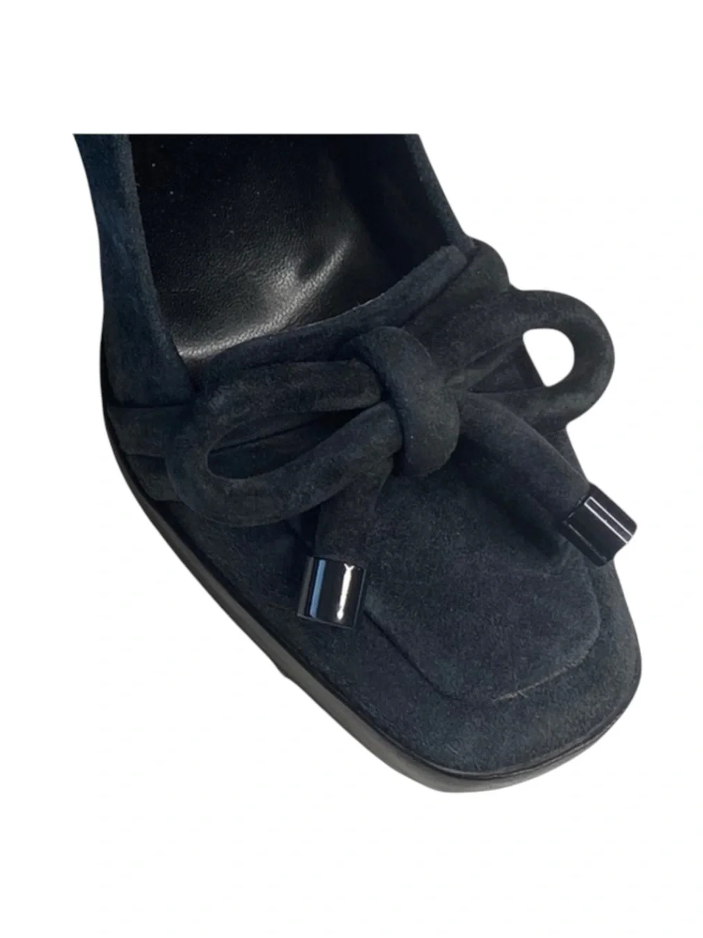 new Balenciaga ♚ Classic Suede Platform Heeled Loafer Pumps ♚ Navy Blue ♚ 35 5M